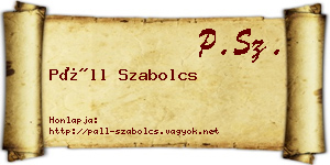 Páll Szabolcs névjegykártya