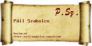 Páll Szabolcs névjegykártya